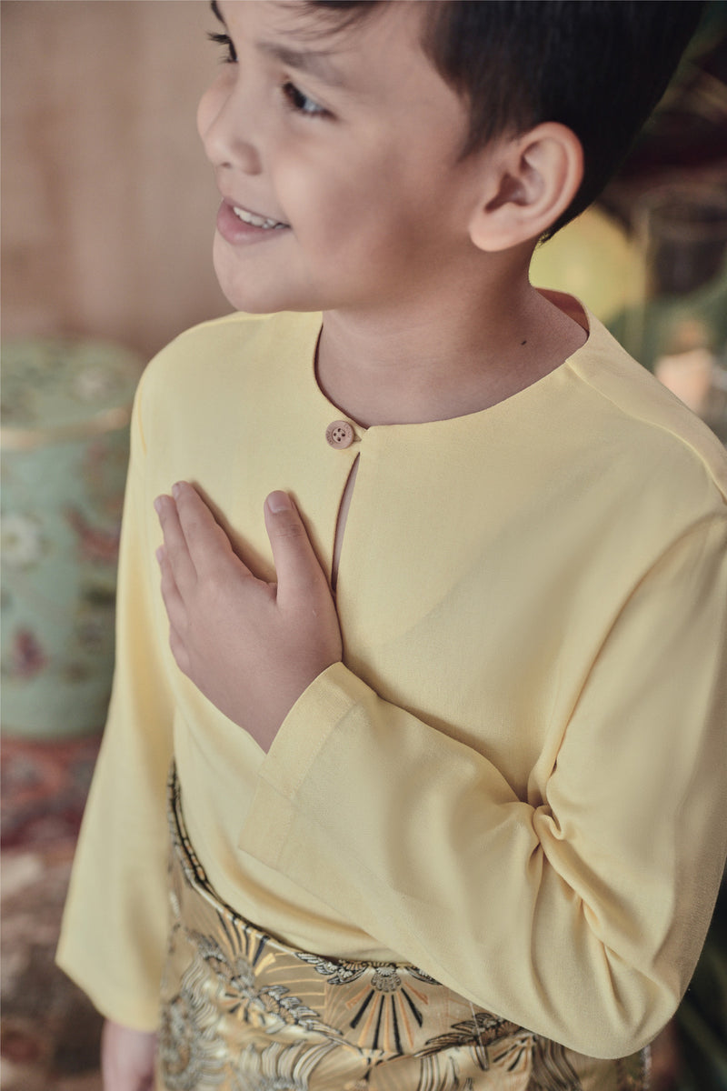 kurta cotton kuning cair