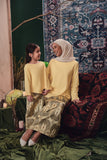 mother and daughter blouse light yellow