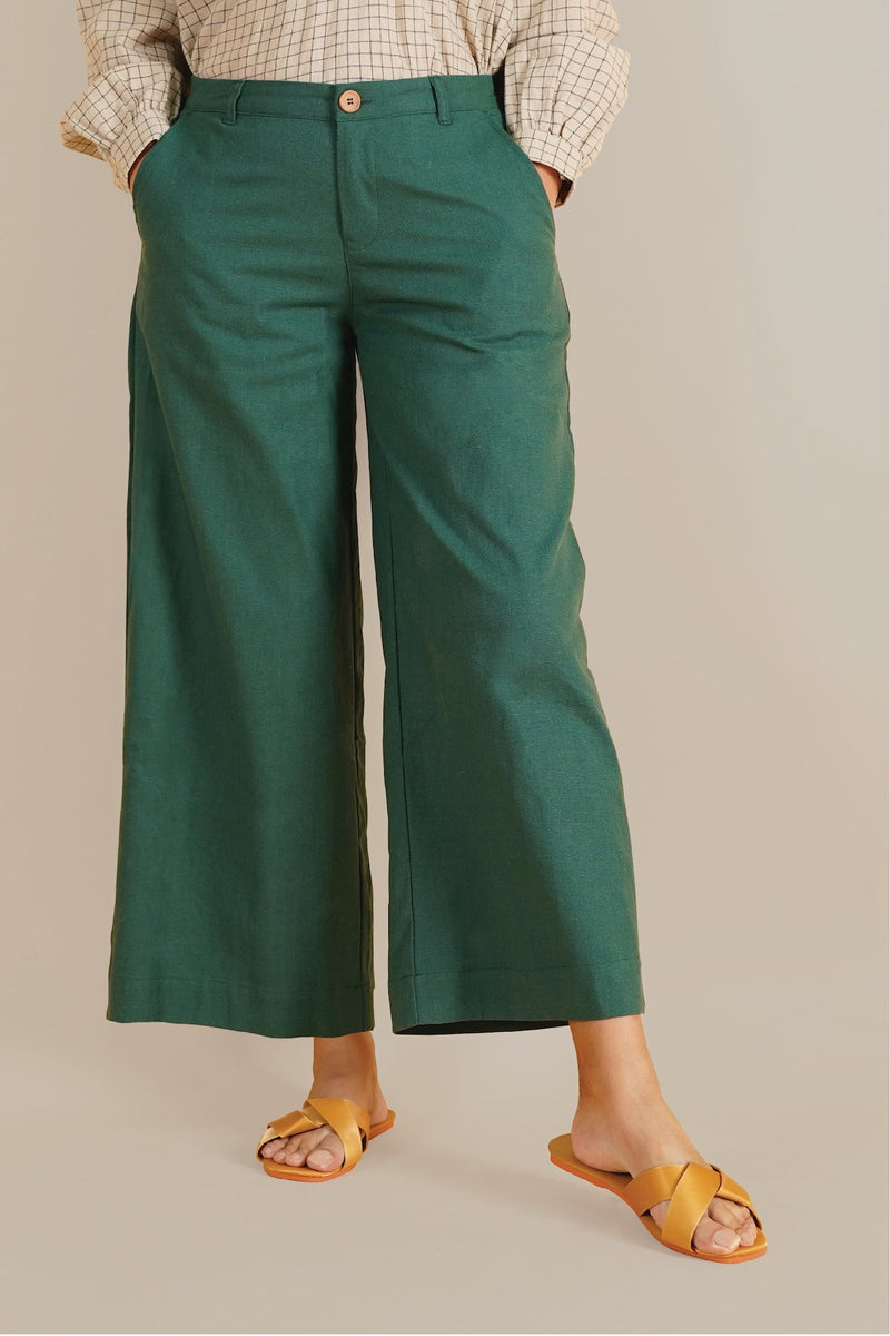 The Everyday Women Palazzo - Dark Green