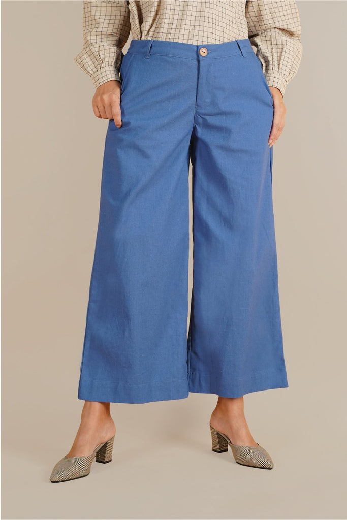 The Everyday Women Palazzo - Steel Blue