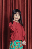 Ruby Red Blouse for Kids