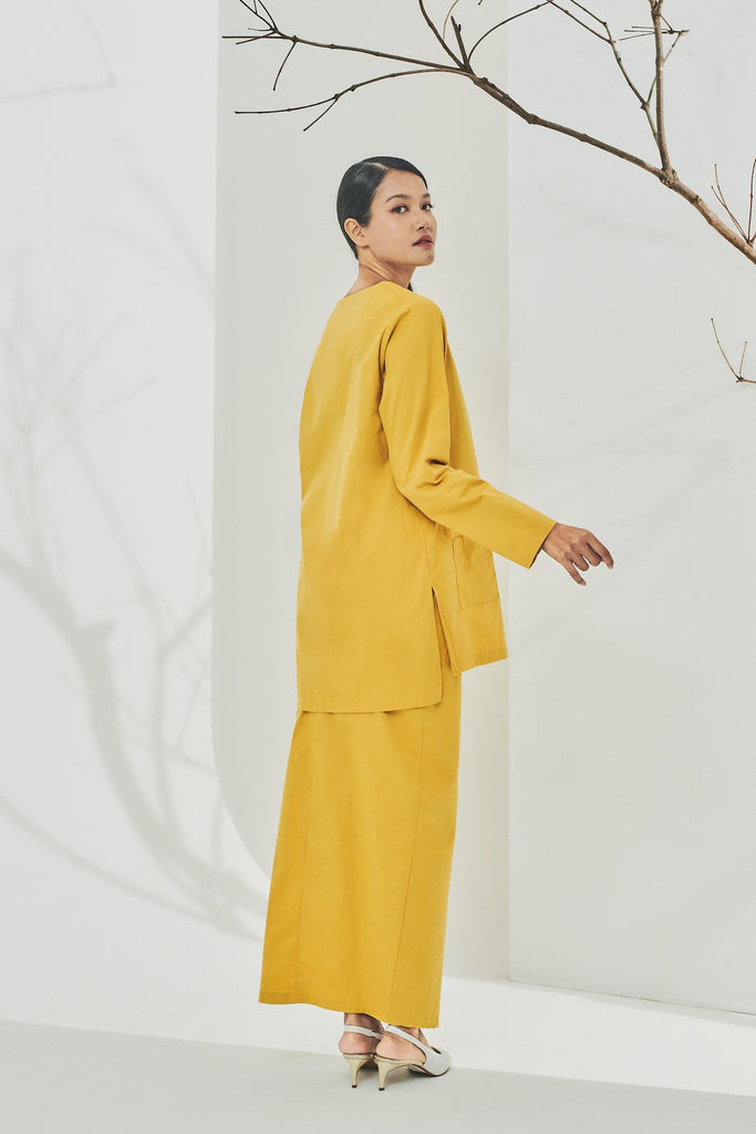 Mustard Colour set wear untuk Wanita