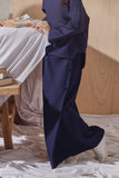 Navy Blue Colour Folded Skirt
