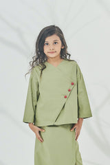 The Timur Wrapped Blouse - Olive